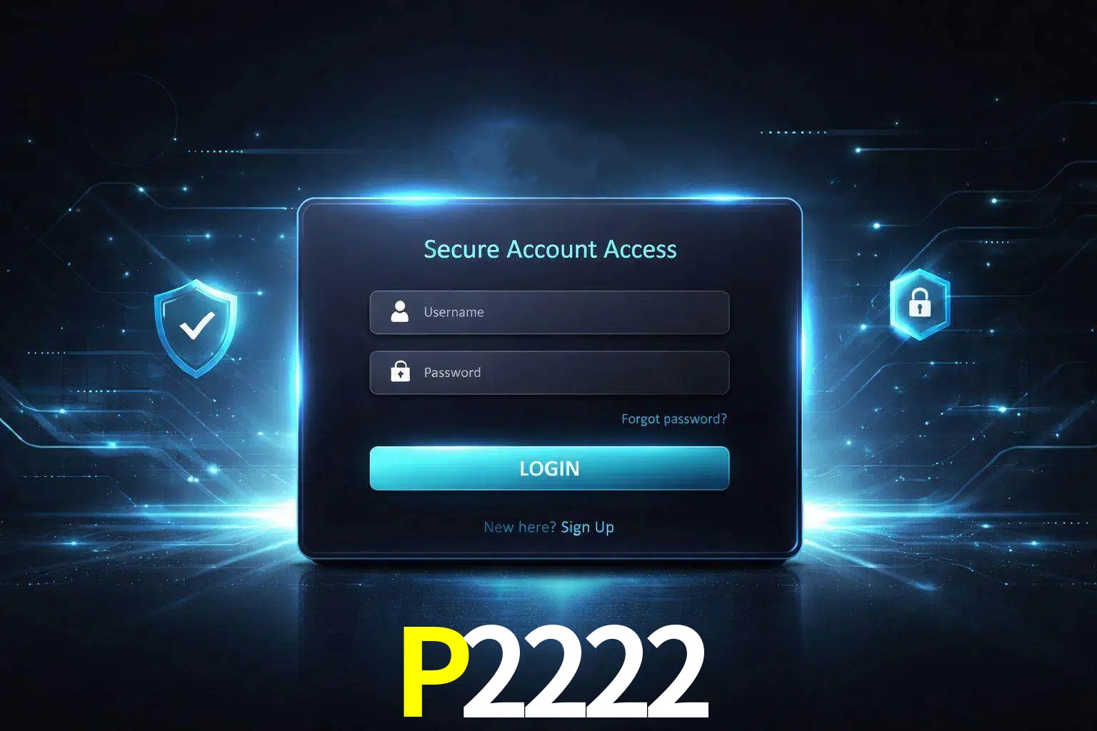 Pantalla de inicio de sesión de cuenta P2222 para usuarios en México